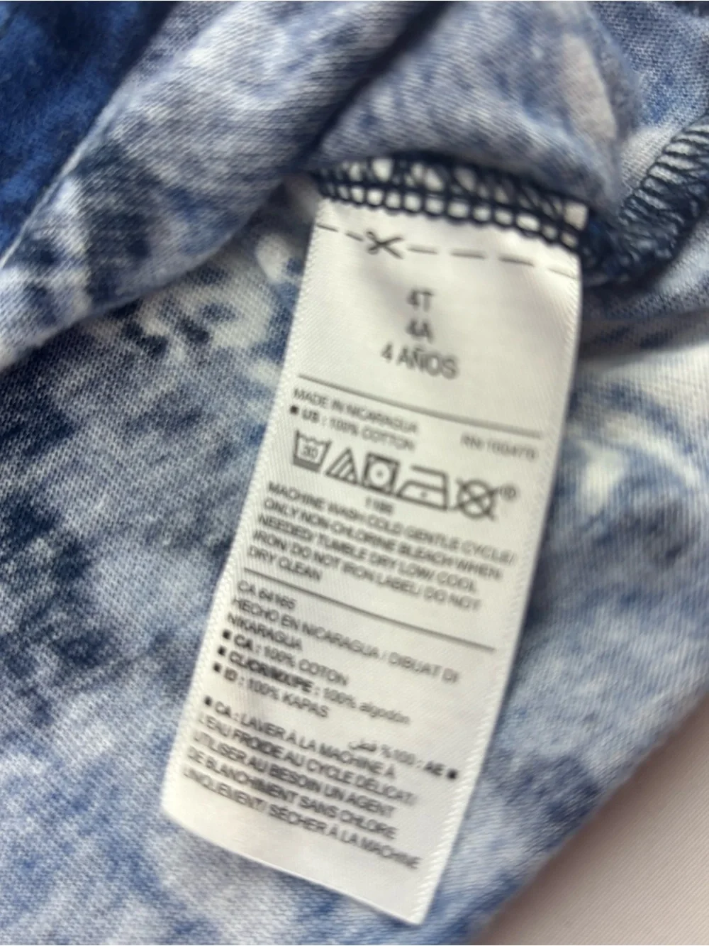 Old Navy Blue Pineapple Print Short Sleeve Tee